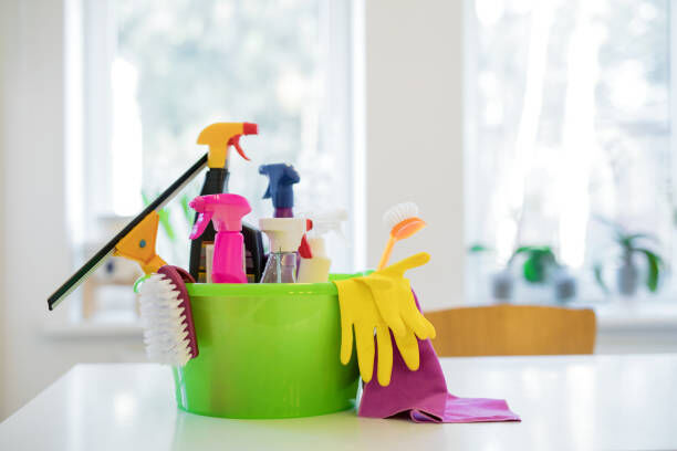 A team of cleaning professionals working.